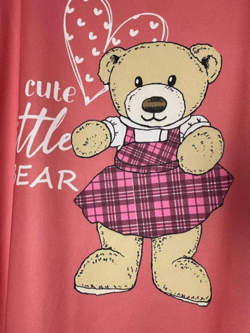 2/$20 SALE Y2K Coquette Teddy Bear Graphic Sleep Slip Dress Nightgown Medium - Picture 5 of 11